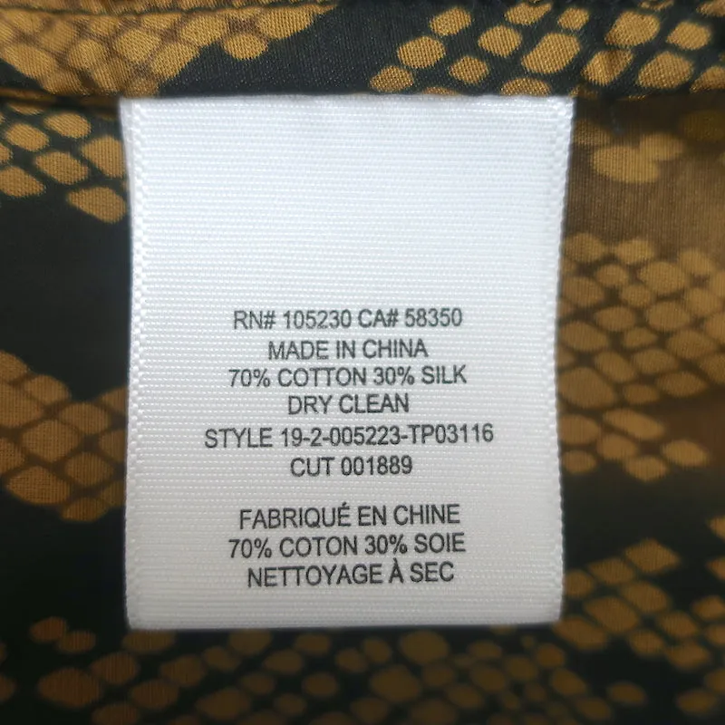 Current/Elliott Bermuda-Tanktop Braun Schlangenhaut-Print Baumwolle-Seide Größe 3 NEU
