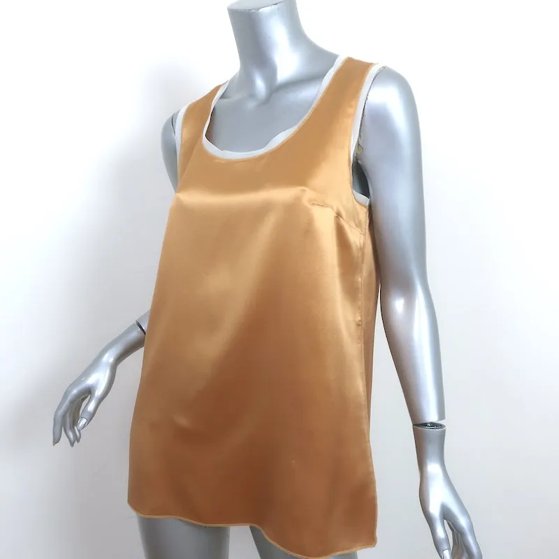 Dolce & Gabbana Tanktop Gold Satin Größe 42 Ärmellose Bluse