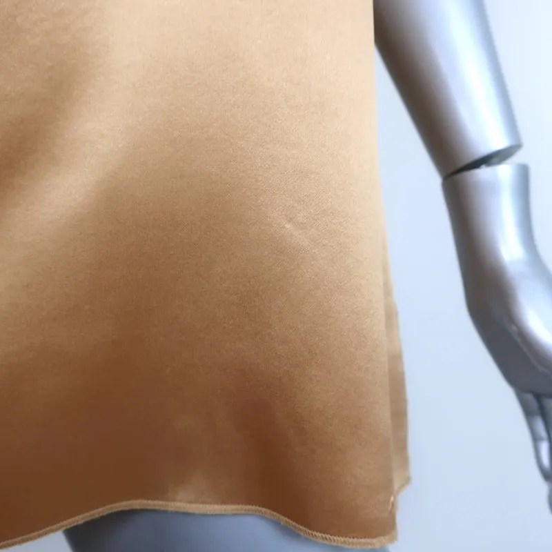 Dolce & Gabbana Tanktop Gold Satin Größe 42 Ärmellose Bluse