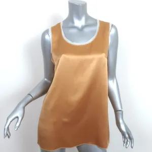 Dolce & Gabbana Tanktop Gold Satin Größe 42 Ärmellose Bluse