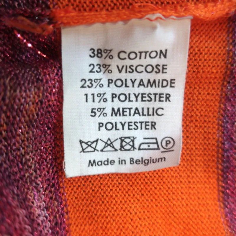 Dries Van Noten Gestreiftes Metallik-Strickoberteil Gold/Mehrfarbig Größe Extra Small