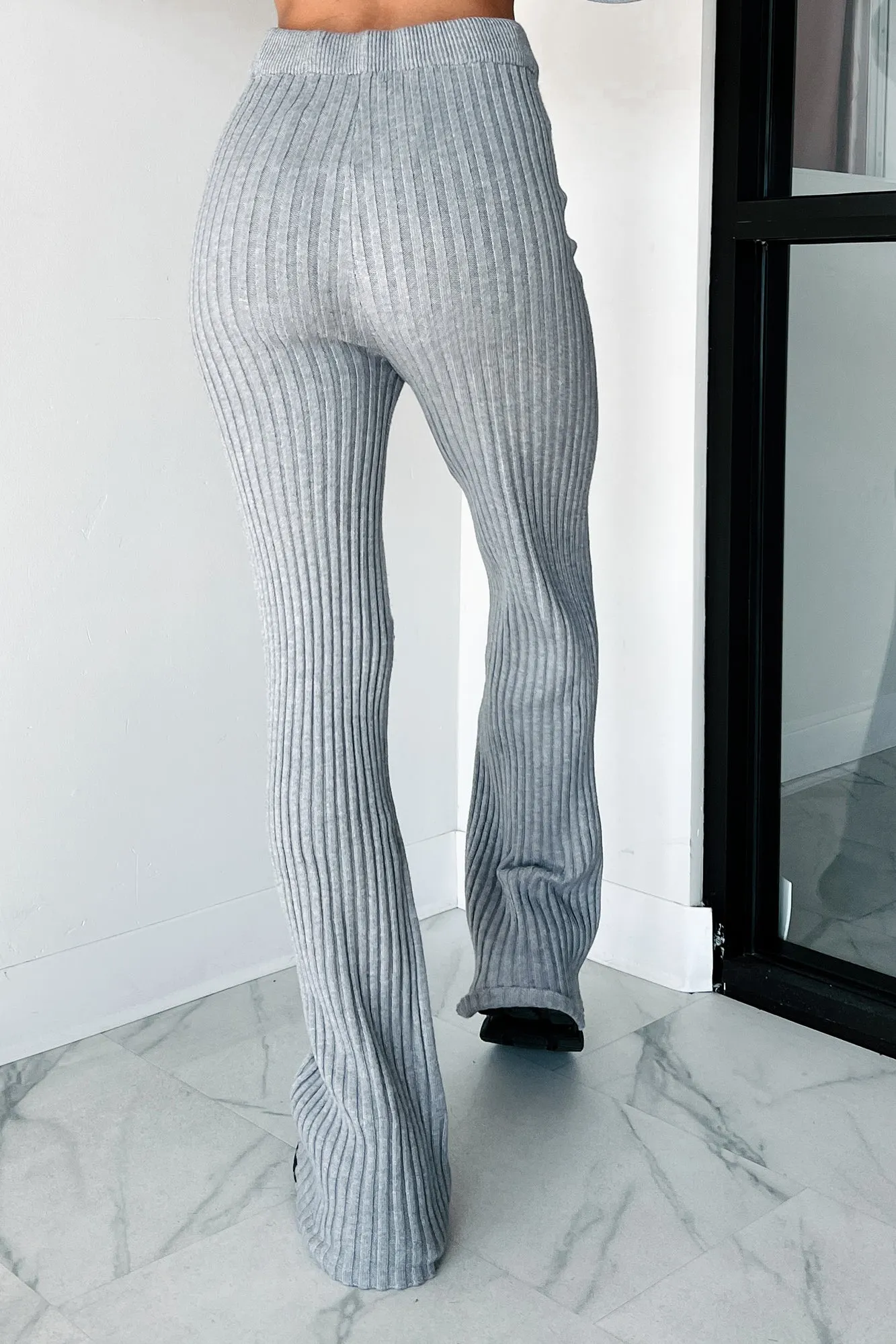 Schläfriges Lieblings-Strick-Sweater-Zweiteiler (Heather Grau)