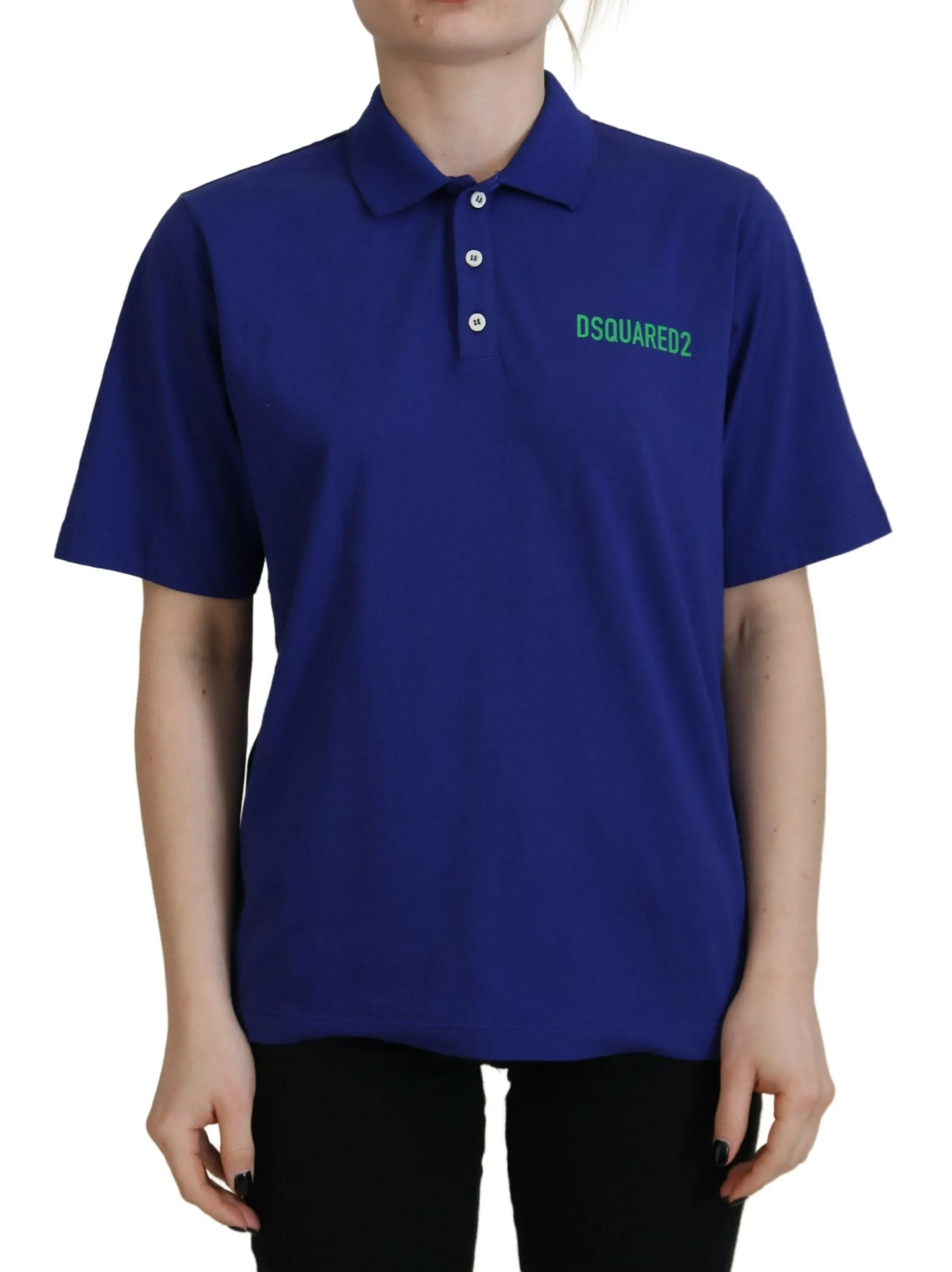 Dsquared² Polo-Shirt mit Kragen und kurzen Ärmeln für Damen (Secondhand)