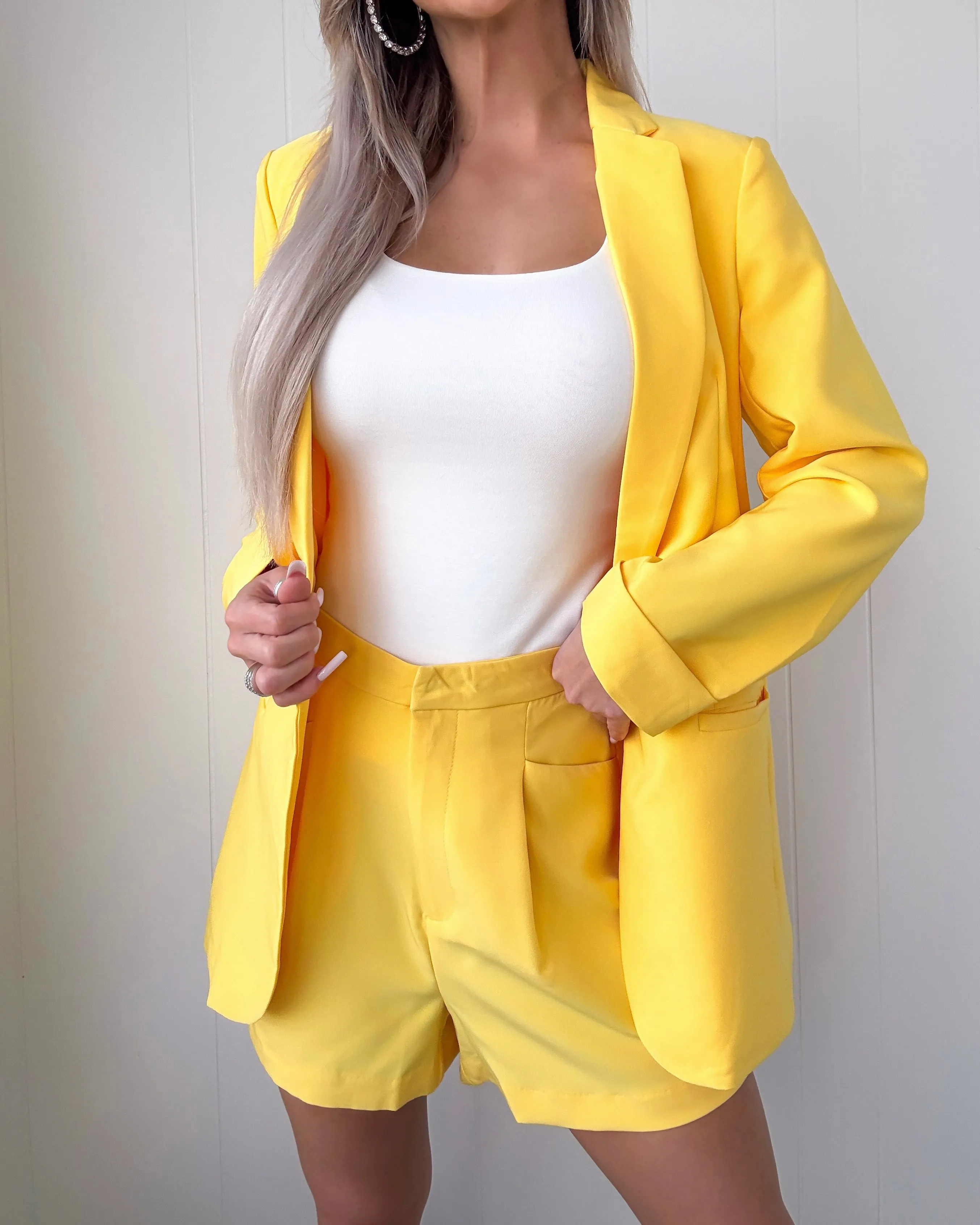 Evangeline Glow Kleid Shorts - Gelb