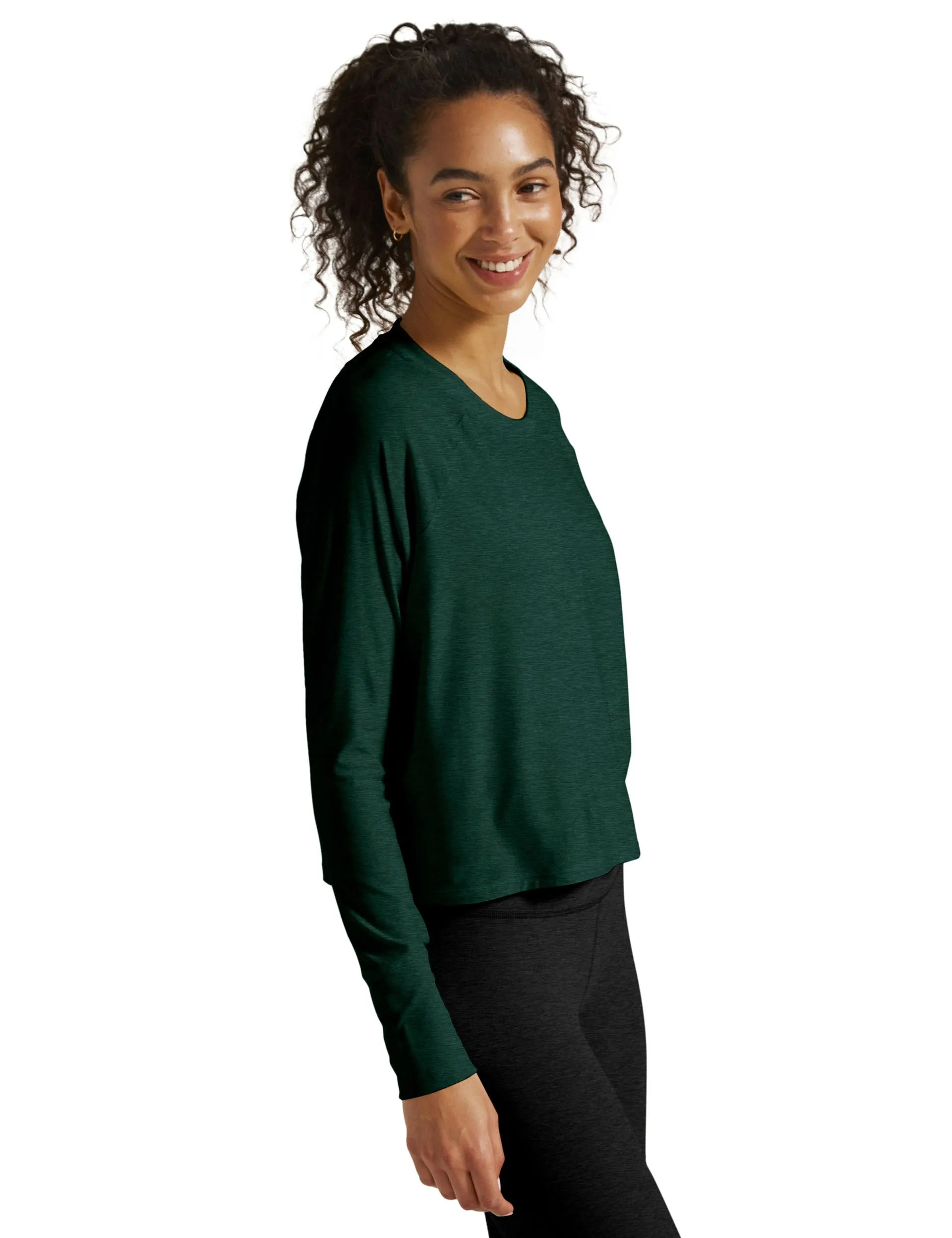 Featherweight Daydreamer Pullover - Dunkles Fichtengrün Meliert