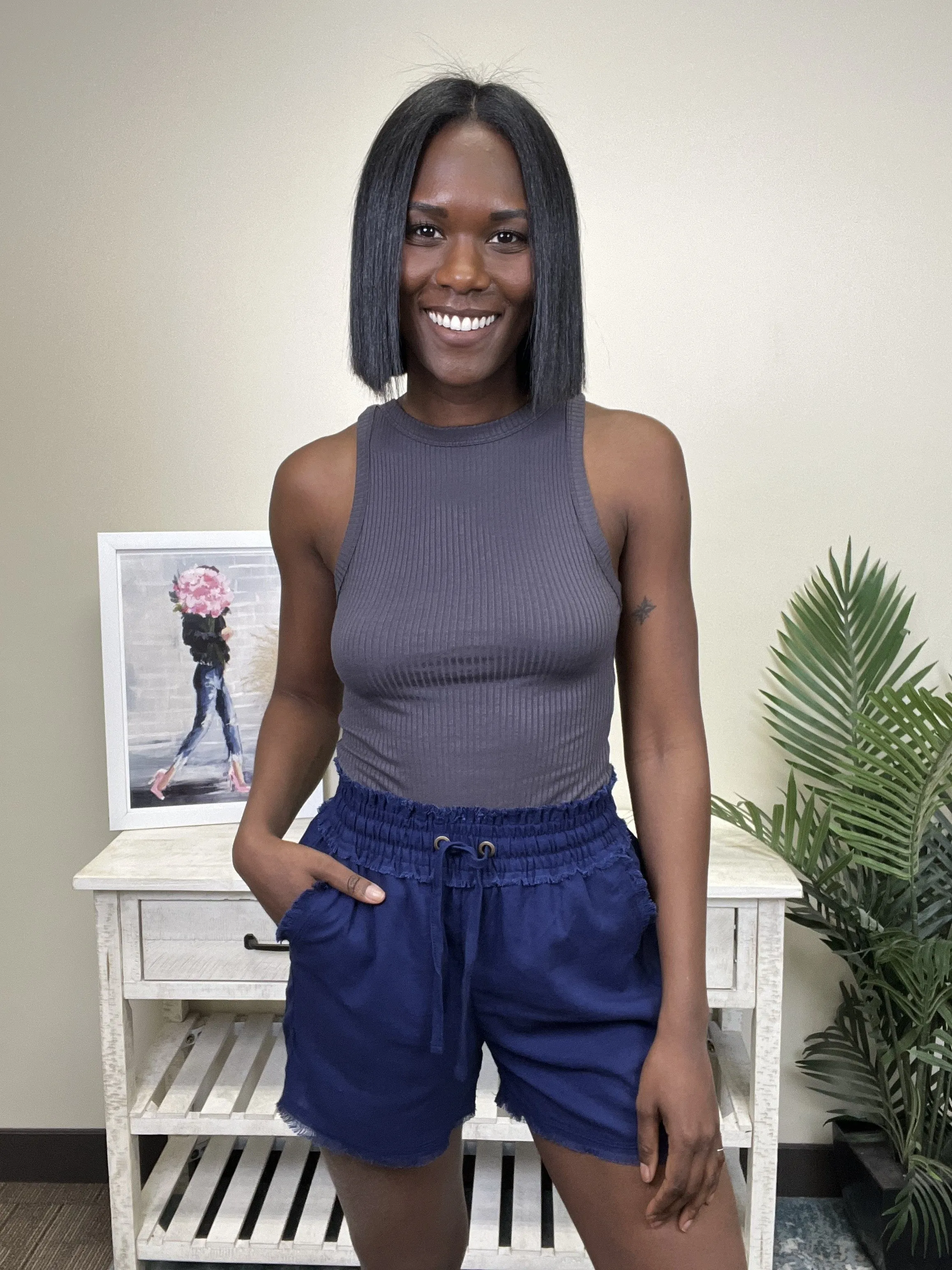 Fierce Lady Damen Freizeit Shorts mit Ausreißern