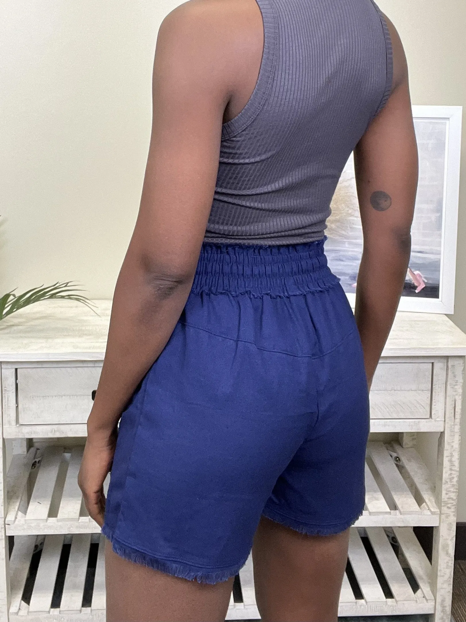 Fierce Lady Damen Freizeit Shorts mit Ausreißern