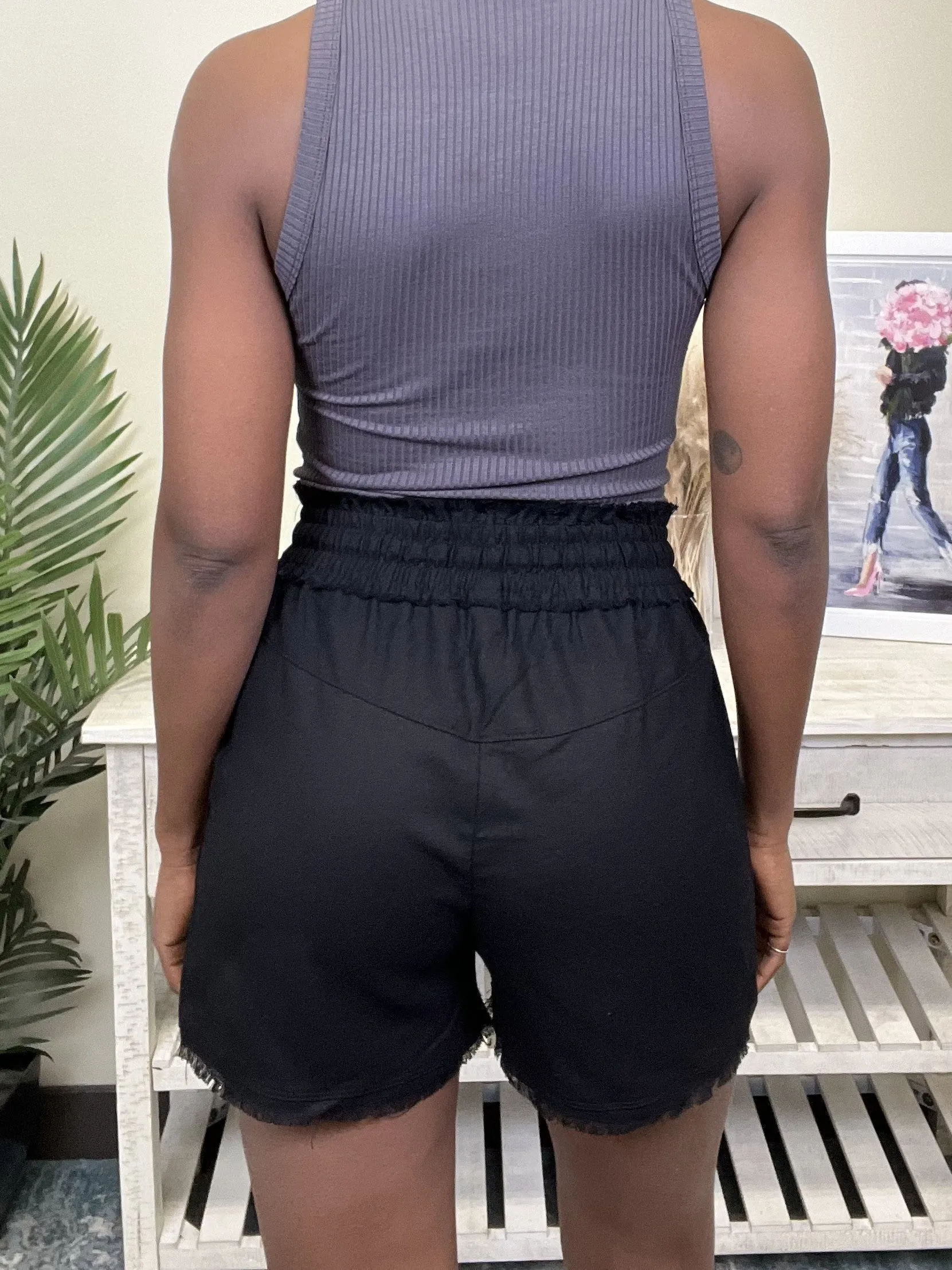 Fierce Lady Damen Freizeit Shorts mit Ausreißern