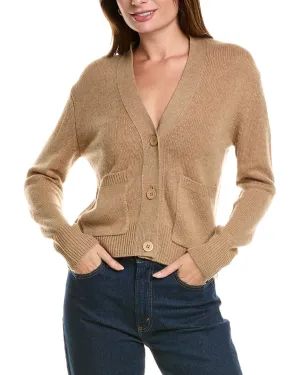 Forte Kaschmir V-Ausschnitt Woll- & Kaschmir-Mix Cardigan mit Tasche