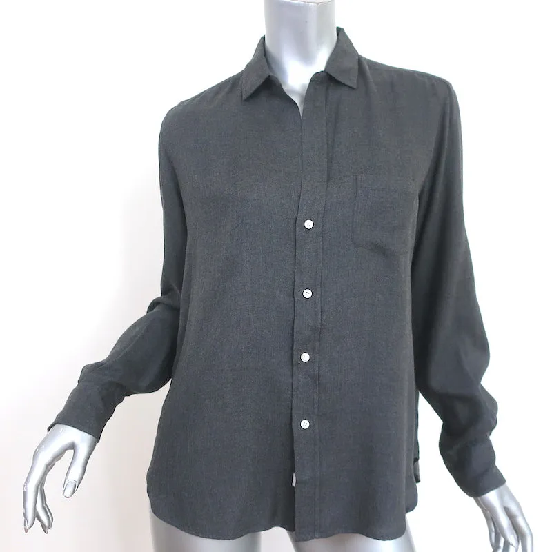 Frank & Eileen Eileen Shirt Dunkelgrau Modal Größe Extra Small Langarm Top