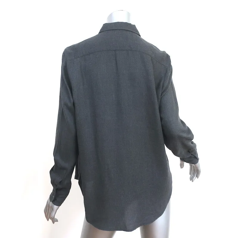 Frank & Eileen Eileen Shirt Dunkelgrau Modal Größe Extra Small Langarm Top