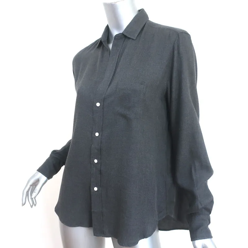 Frank & Eileen Eileen Shirt Dunkelgrau Modal Größe Extra Small Langarm Top