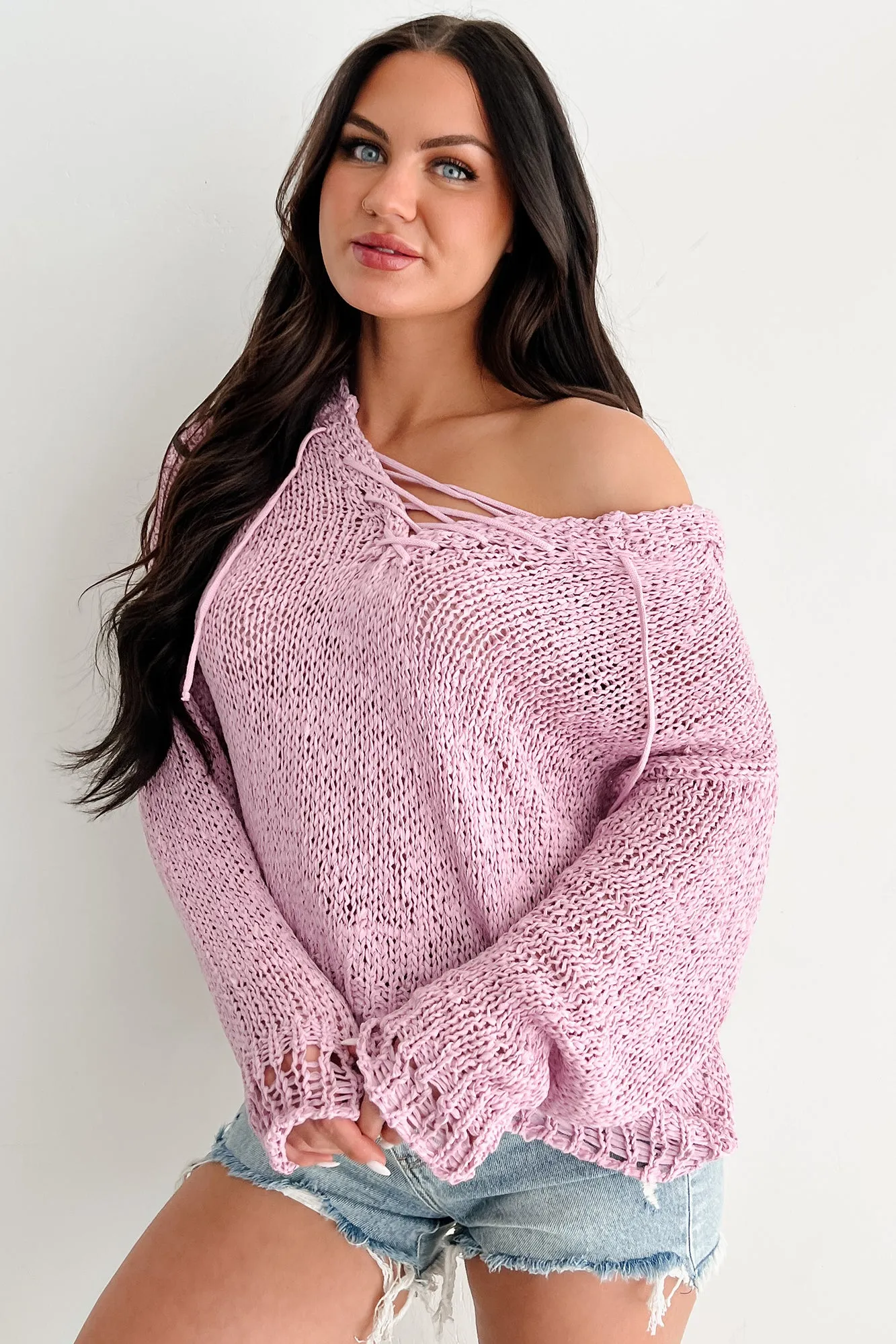 Kostenlose & Furchtlose Sommer Strickpullover Kapuzenjacke (Orchidee)