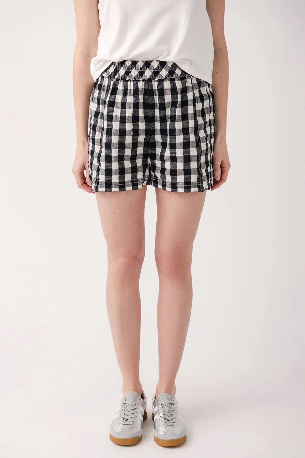 Free People Bequeme Seersucker-Ziehshorts