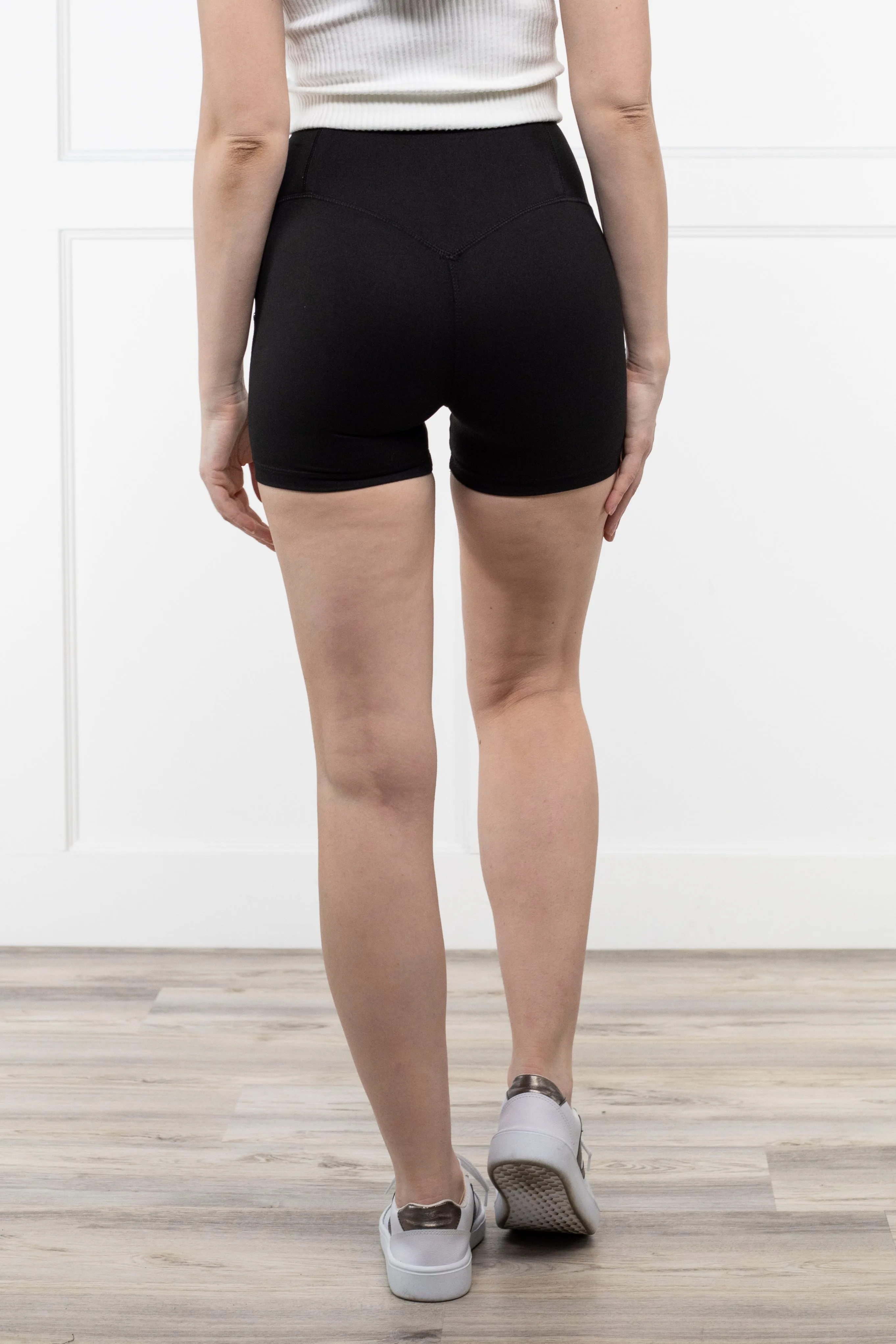 Get Like Me Sportliche Mid-Rise-Damen-Biker-Shorts
