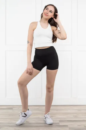Get Like Me Sportliche Mid-Rise-Damen-Biker-Shorts