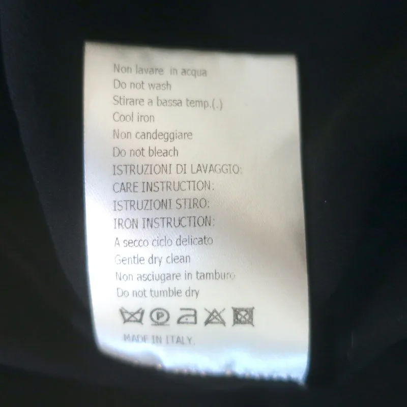 Giambattista Valli Häkelspitze-verziertes Bluse Schwarz Seide Größe 42 Langarm Top