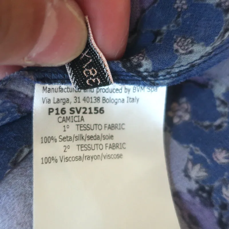 Giambattista Valli Trapez-Tanktop Navy/Lila Blumenmuster Chiffon Größe 38