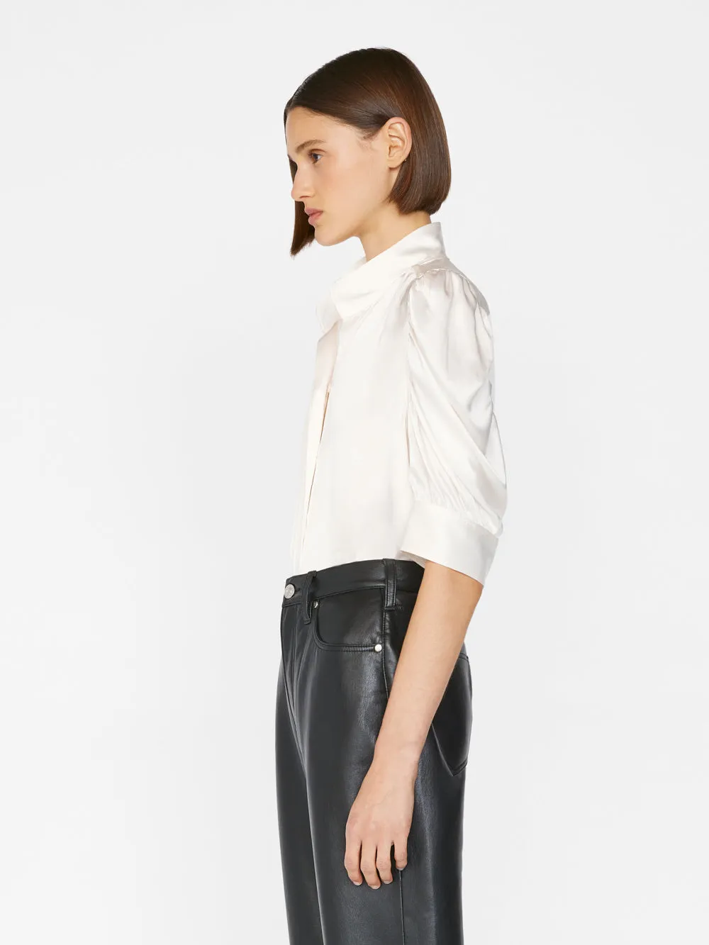 Gillian Top -- Glänzendes Off-White