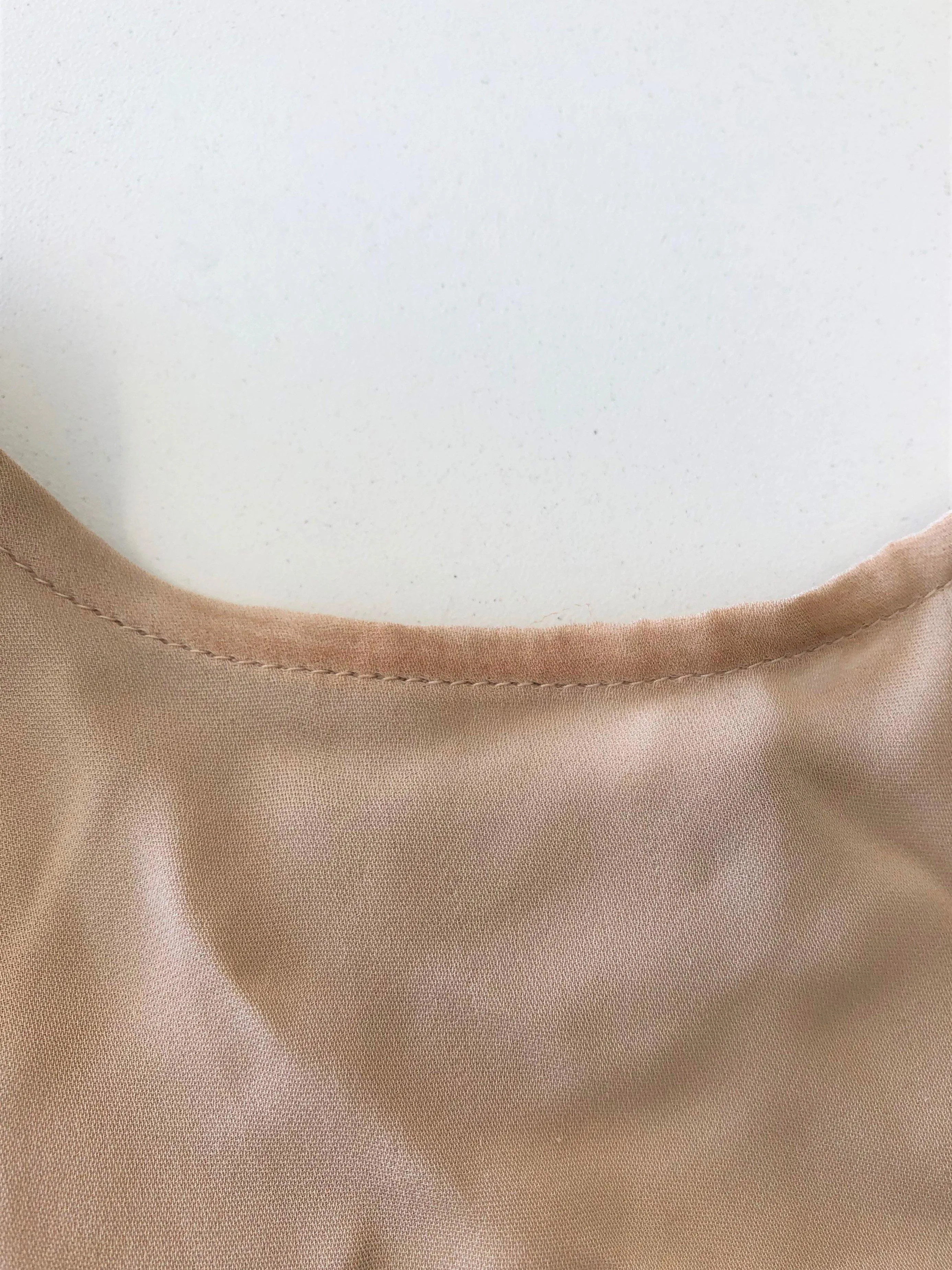 Haute Hippie Bluse Beige mit Paillettenbesatz aus Seide Größe Extra Small mit Kapuzenrücken Tanktop