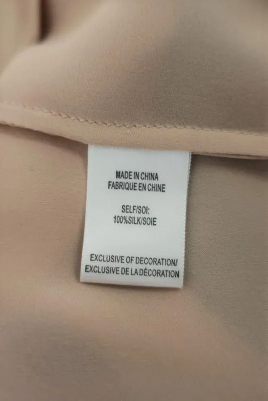 Haute Hippie Bluse Beige mit Paillettenbesatz aus Seide Größe Extra Small mit Kapuzenrücken Tanktop