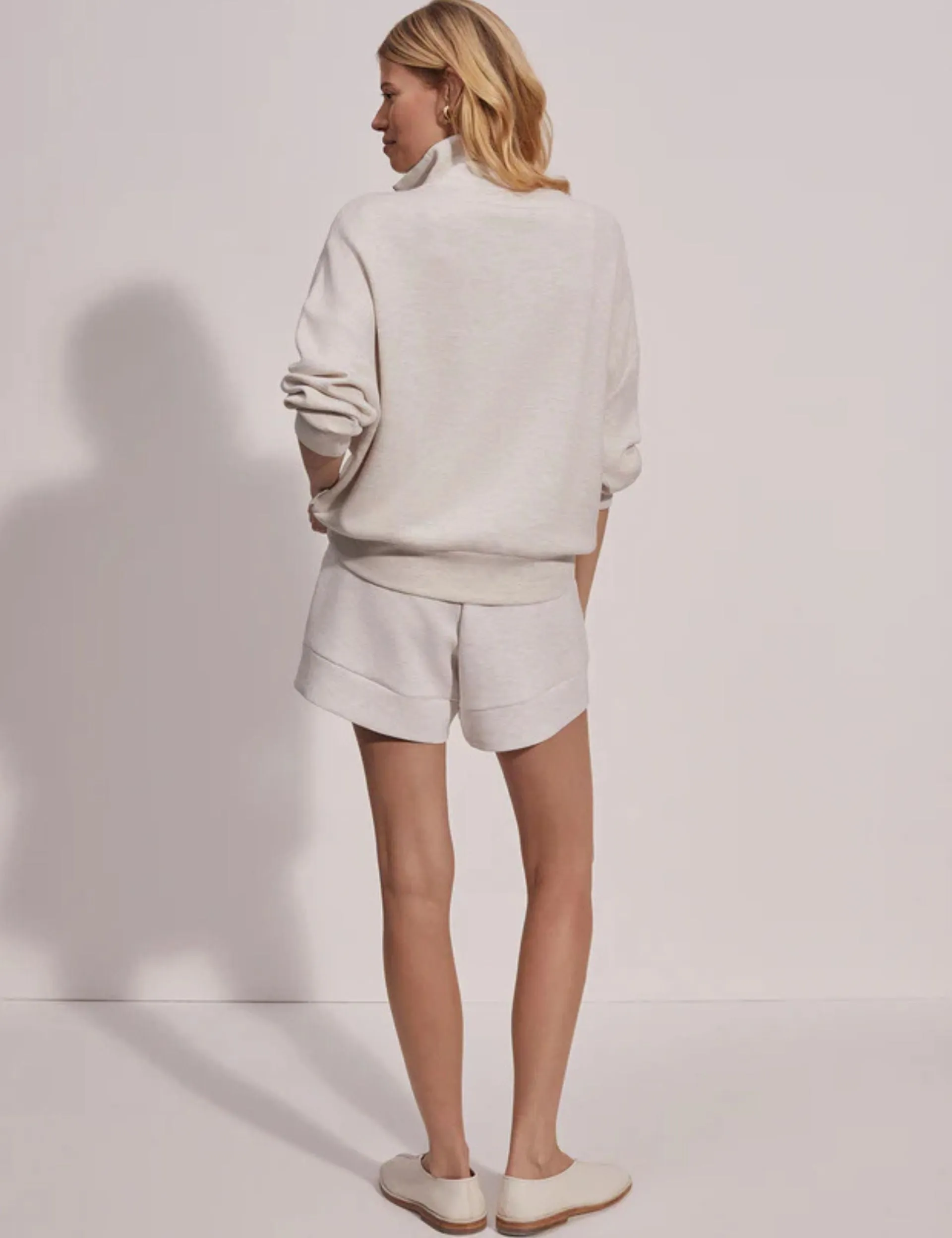 Hawley Half-Zip Sweatshirt - Elfenbein Marl