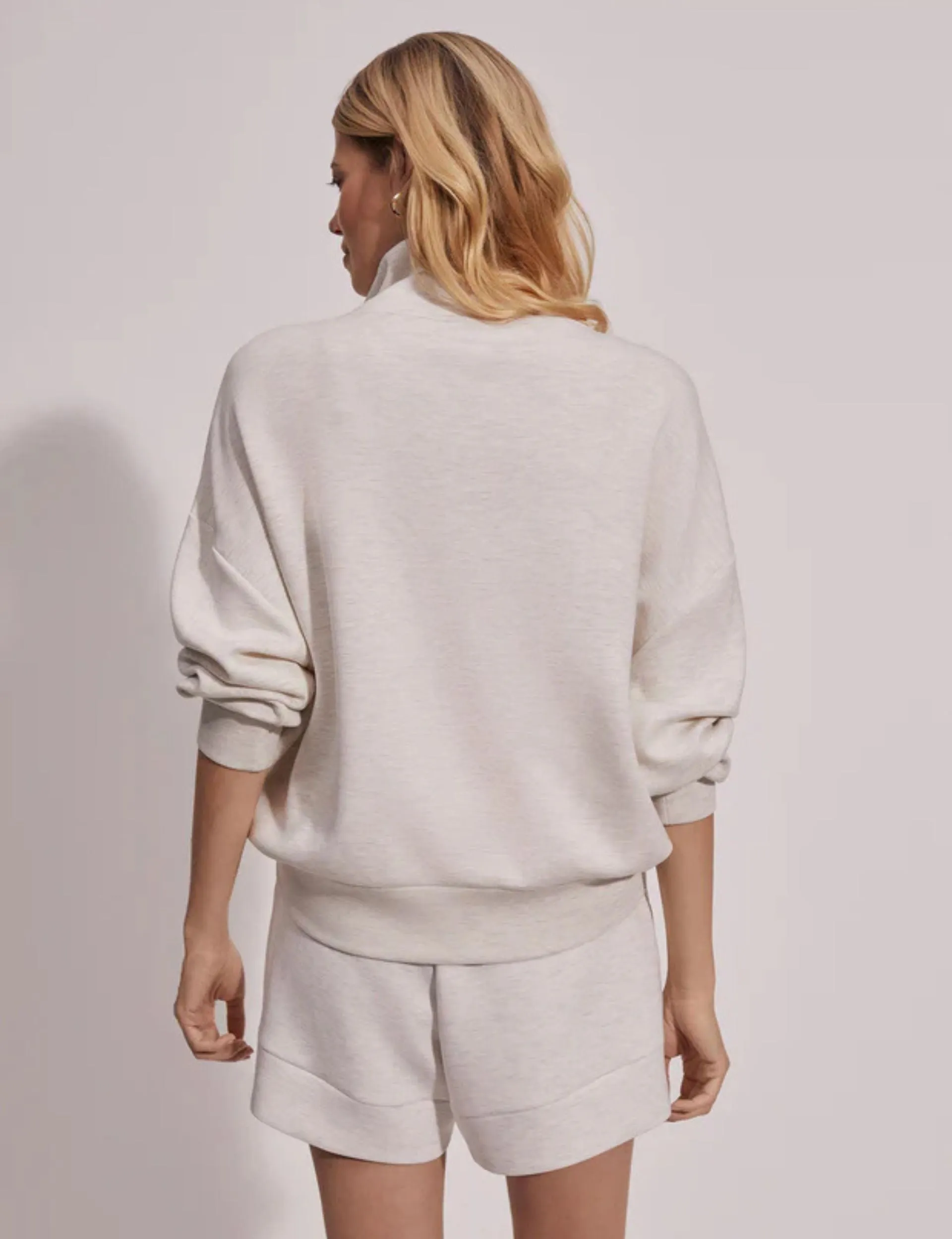 Hawley Half-Zip Sweatshirt - Elfenbein Marl