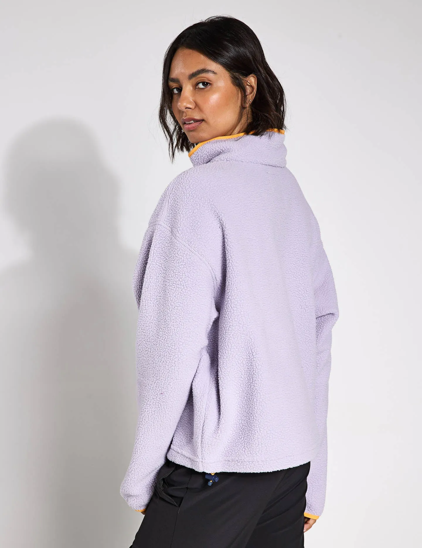 Helvetia II Cropped Sherpa Half Snap Fleece - Lavendelperle