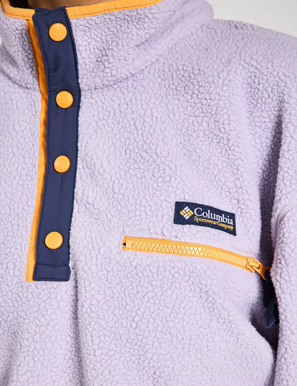 Helvetia II Cropped Sherpa Half Snap Fleece - Lavendelperle