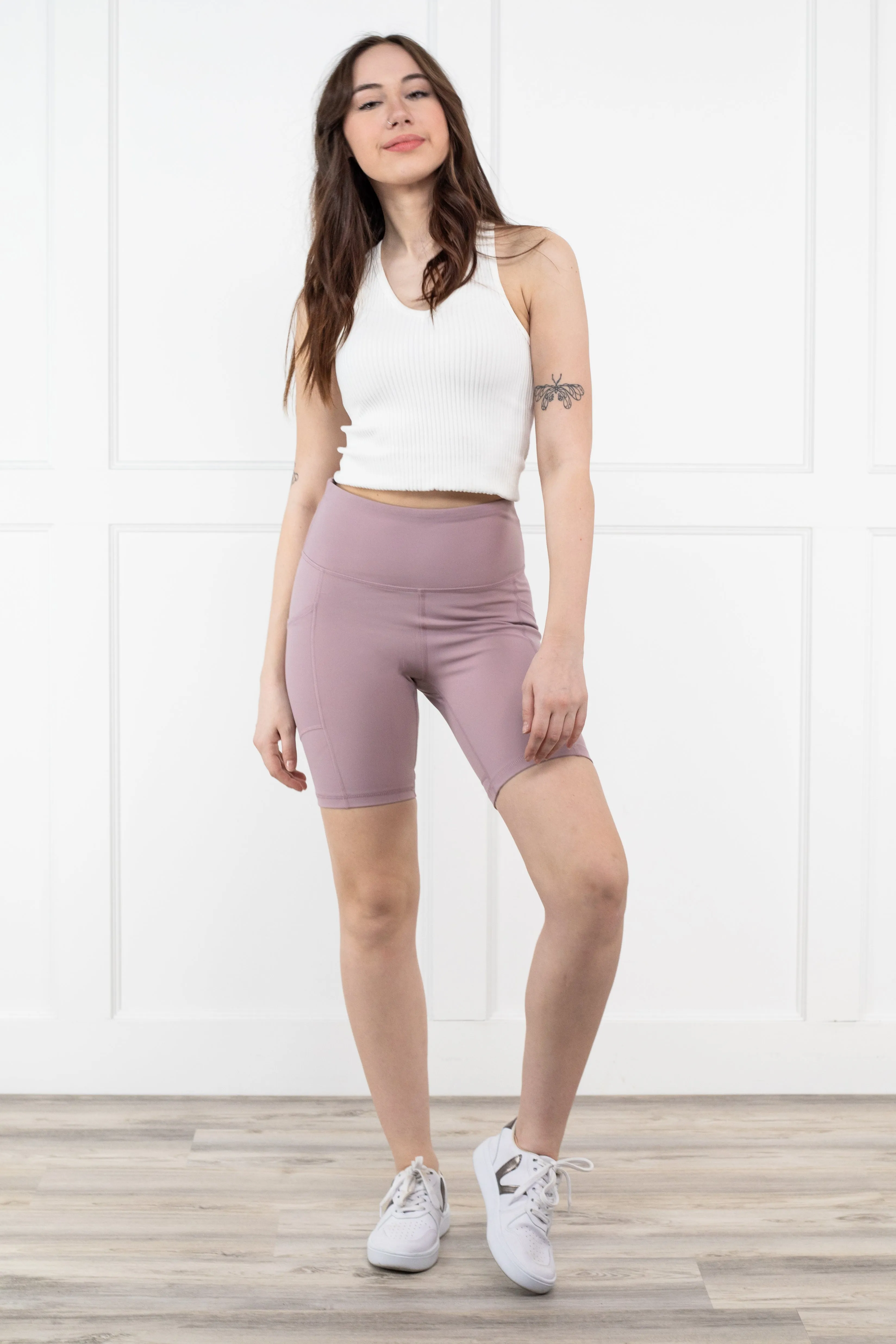Hochwertige Damen-Biker-Shorts mit hohem Bund