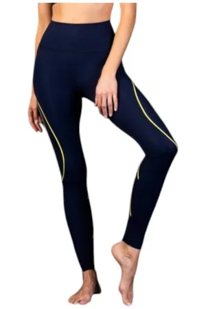 Hochtaillierende Formende Leggings in Marineblau-Illuminating