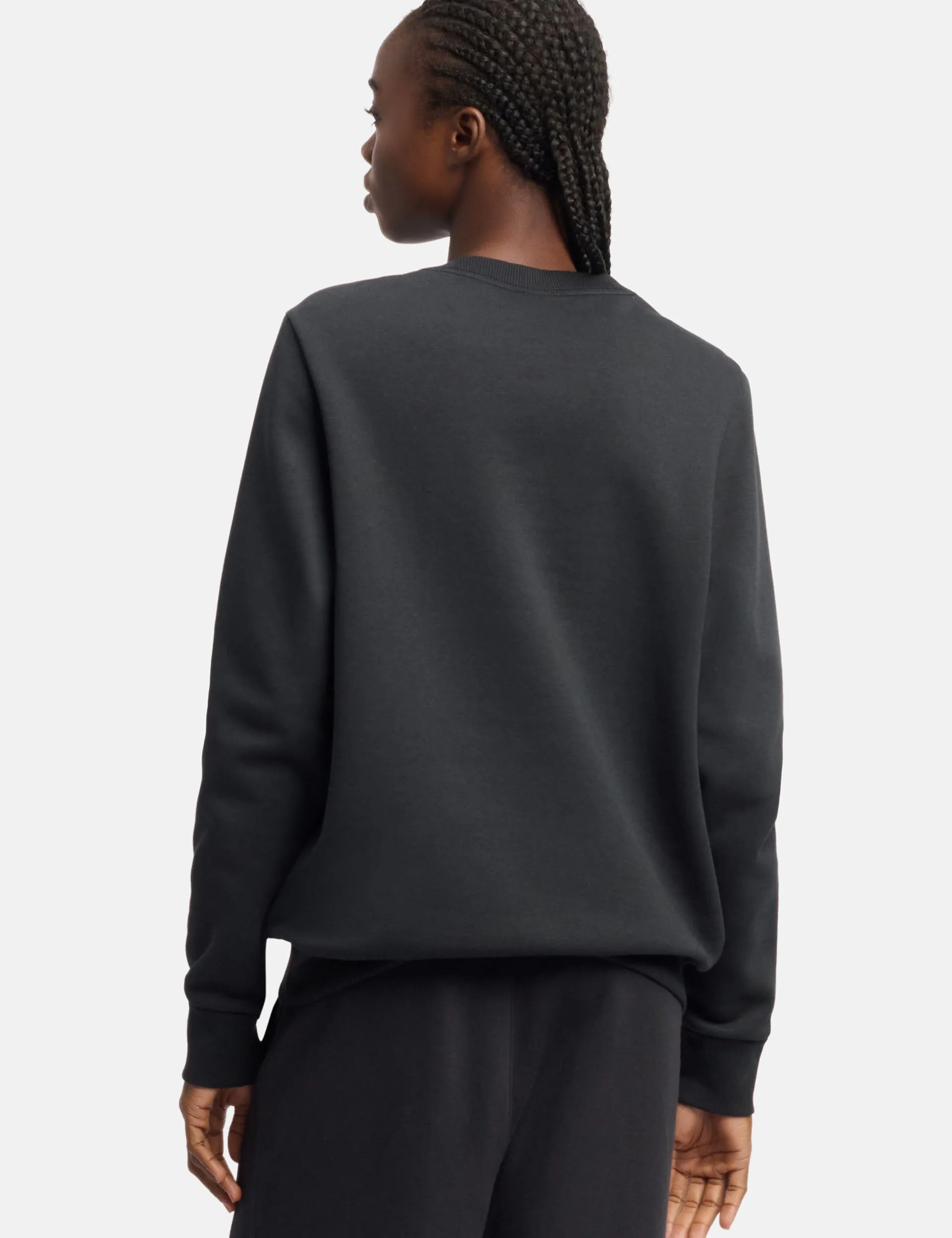 Identity Big Logo Sweatshirt - Schwarz/Lila Rave/Elektrisches Amber