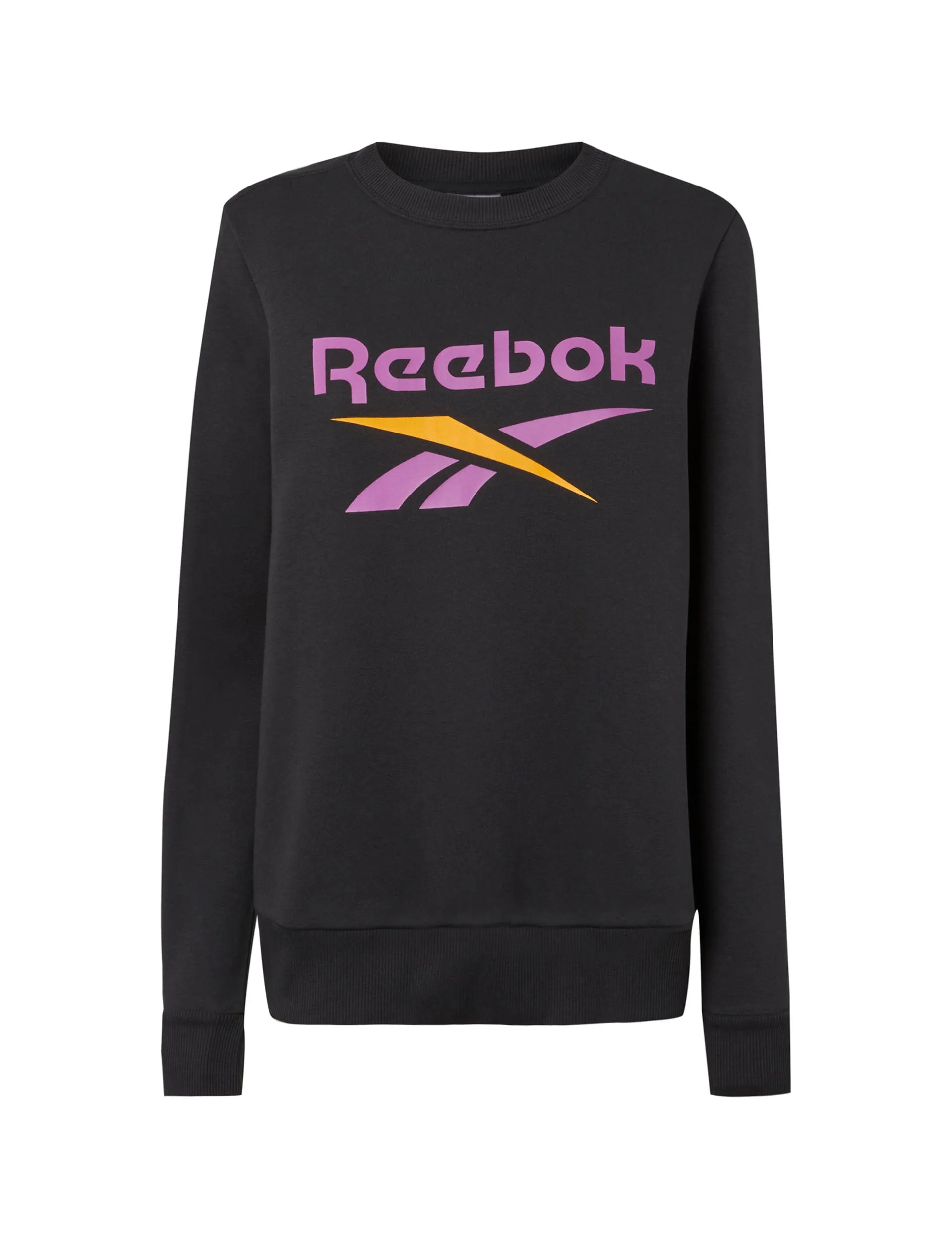 Identity Big Logo Sweatshirt - Schwarz/Lila Rave/Elektrisches Amber