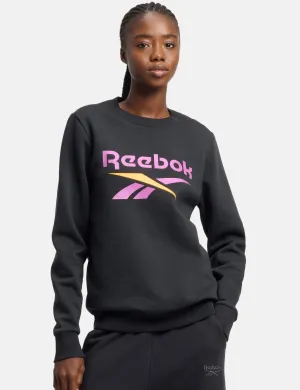 Identity Big Logo Sweatshirt - Schwarz/Lila Rave/Elektrisches Amber