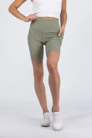In The Groove Damen Sportive High Waist Fahrrad Shorts