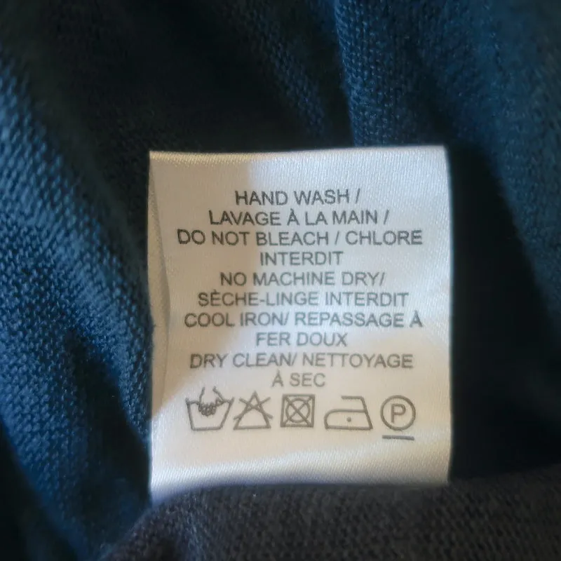 IRO JEANS Laurene Zweifarbiges Langarm-Shirt Marine Leinen Größe S