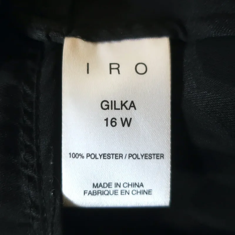 IRO Schnürbluse Gilka Schwarz Burnout-Georgette Größe 38 Ärmelloses Top