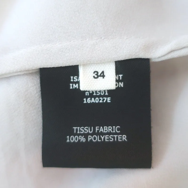 Isabel Marant Etoile Hervey Top mit Kordelzugsaum in Silber Größe 34 Ärmellose Bluse
