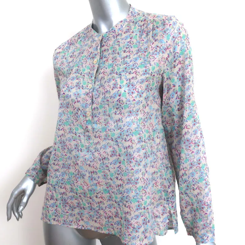 Isabel Marant Etoile Maria Top Bluse mit Blumenprint aus Baumwolle, Größe 34, Langarm