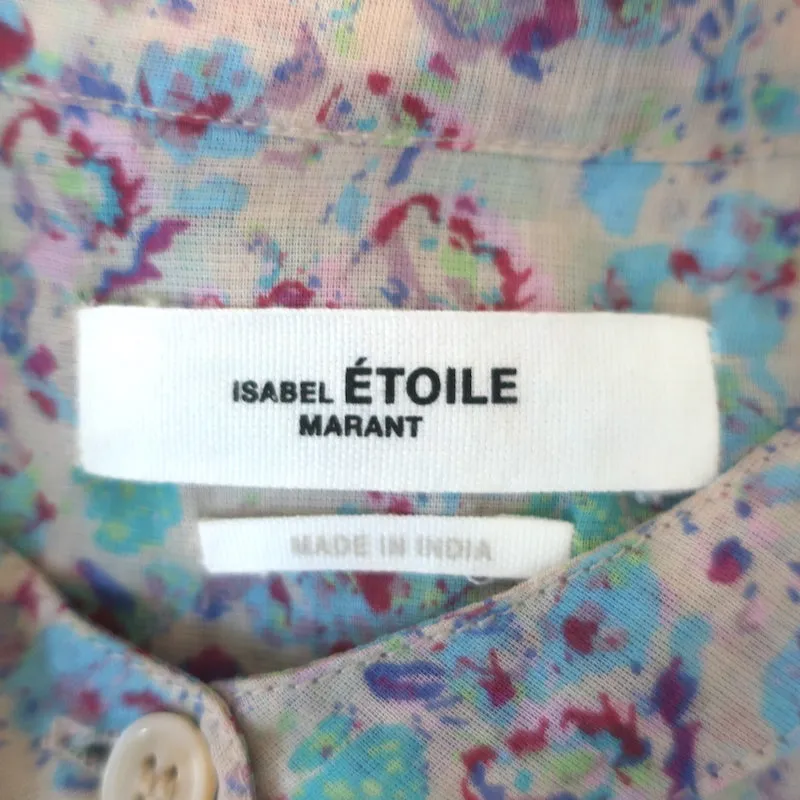 Isabel Marant Etoile Maria Top Bluse mit Blumenprint aus Baumwolle, Größe 34, Langarm