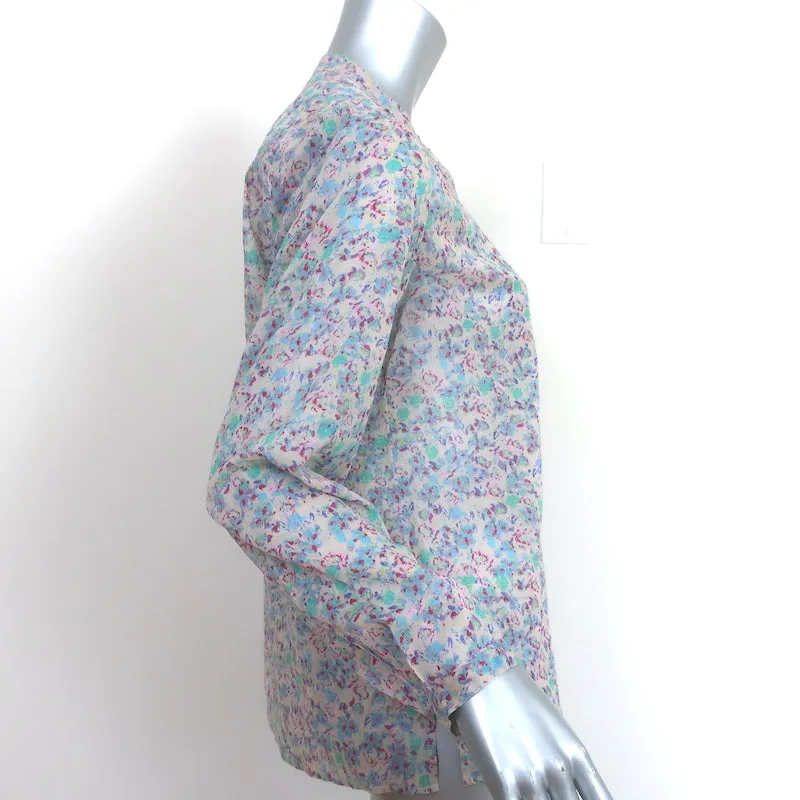 Isabel Marant Etoile Maria Top Bluse mit Blumenprint aus Baumwolle, Größe 34, Langarm