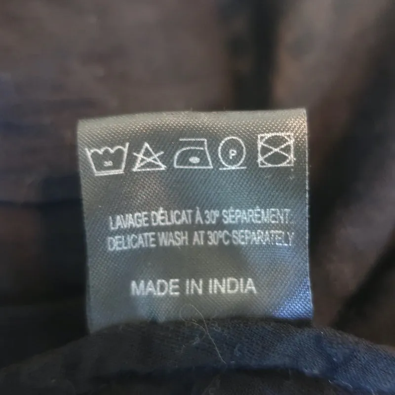 Isabel Marant Etoile Ykaria Rüschenbluse Schwarz Flock-Baumwolle Größe 34