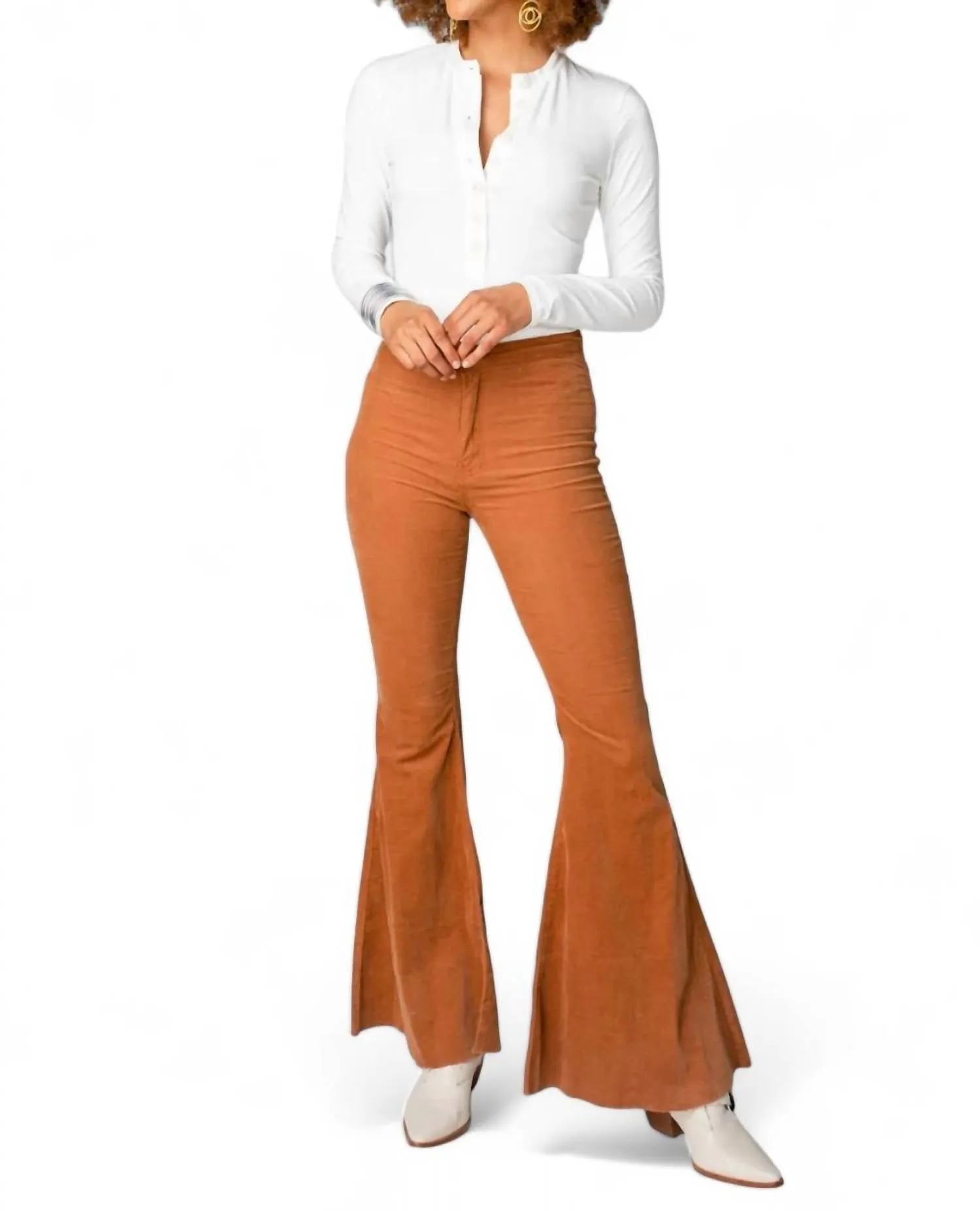 Ivy Henley Bodysuit mit Knopfleiste in Creme