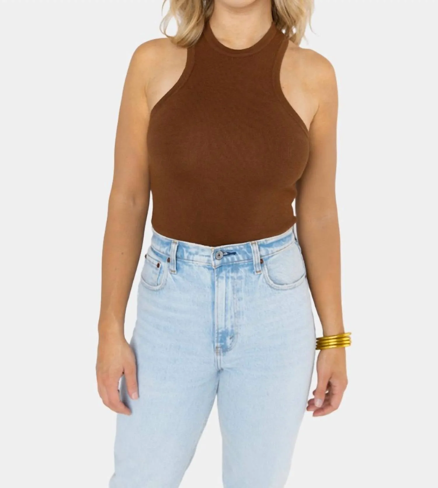 Jada Racerback Bodysuit in Schokolade