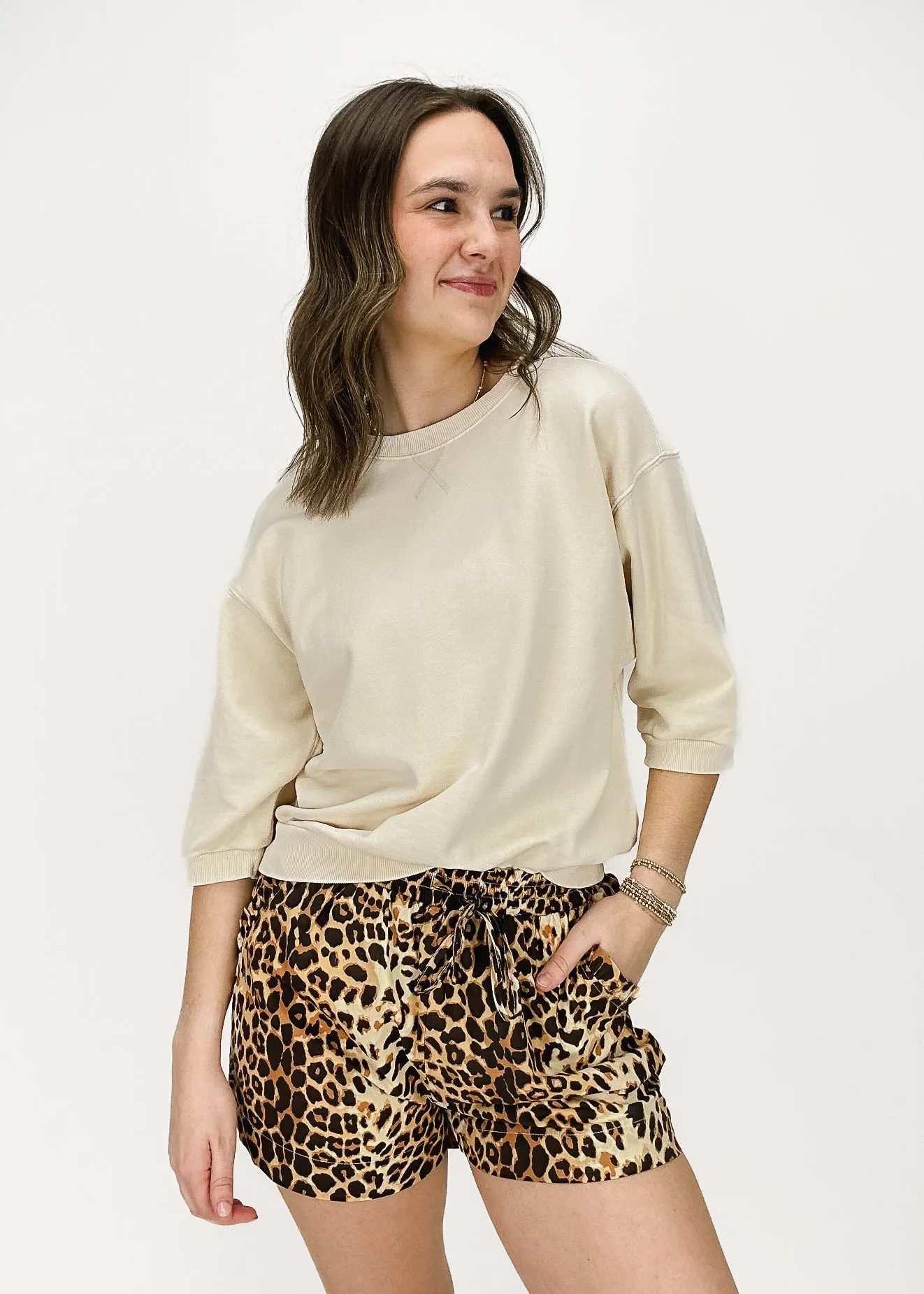 Jasmin Leopardenmuster Shorts