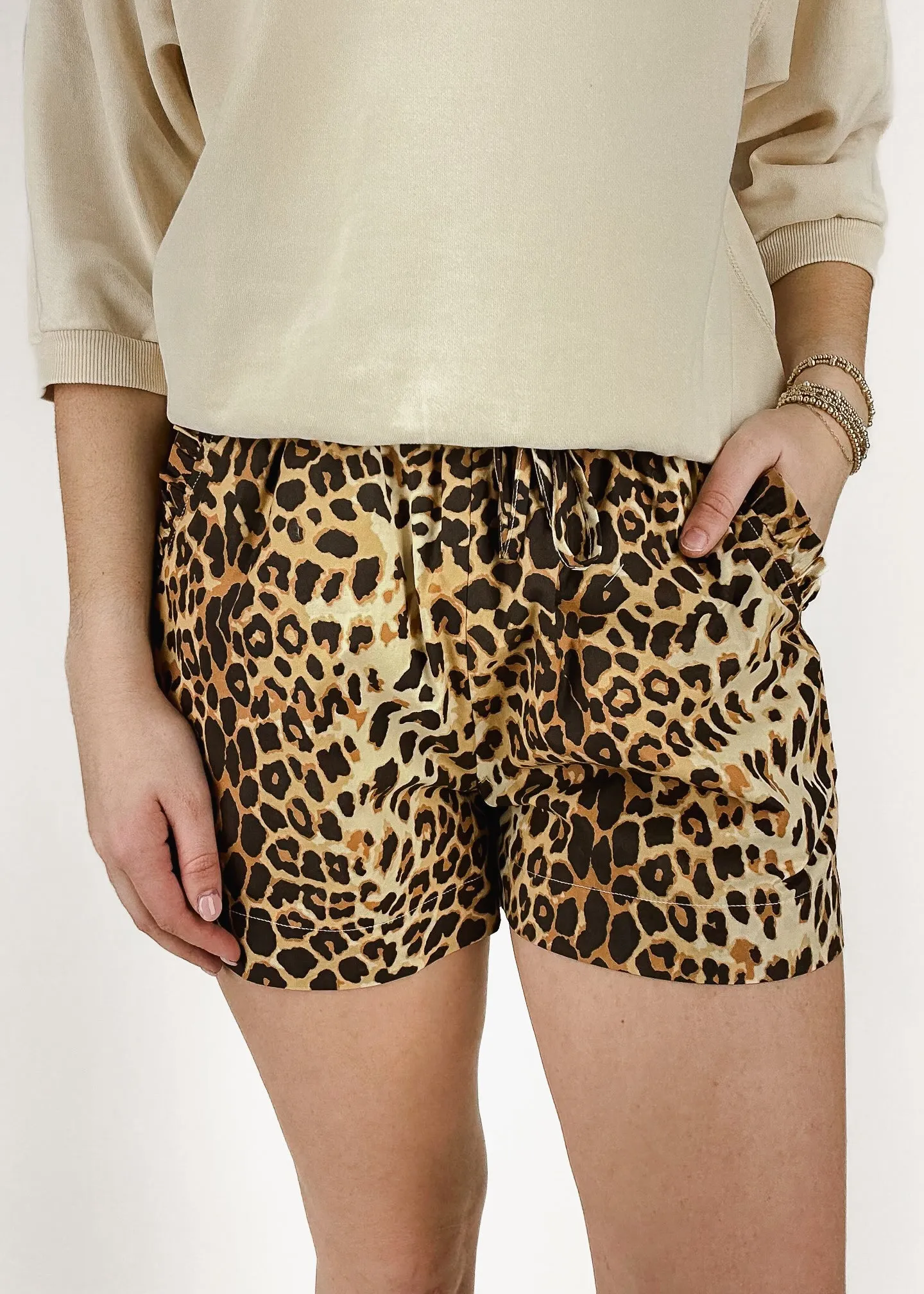 Jasmin Leopardenmuster Shorts