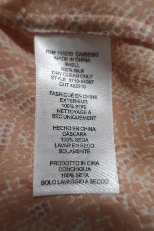 Joie Tanktop Aruna Rosa Schlangenhautmuster Seide Größe L Ärmellose Bluse