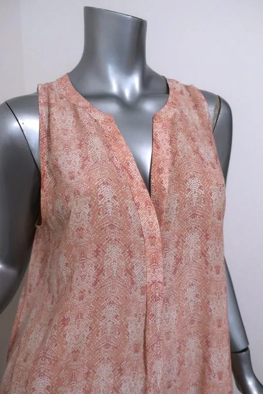 Joie Tanktop Aruna Rosa Schlangenhautmuster Seide Größe L Ärmellose Bluse