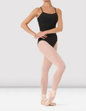 Jubilee Mesh-Back Cami-Leotard in Schwarz
