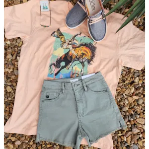 KanCan Damen-Oliv Shorts